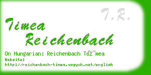 timea reichenbach business card